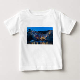 Camiseta De Bebé Riomaggiore por la noche Cinque Terre Liguria Ital