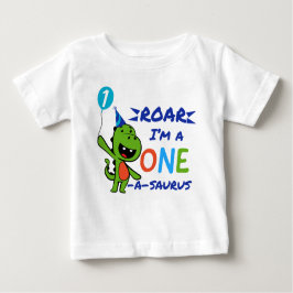 Camiseta De Bebé Roar, soy un One-A-Saurus , cumpleaños de dinosaur