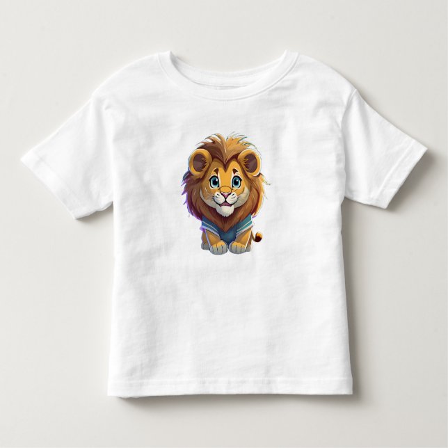 Camiseta De Bebé "Roaring Cutie "Adorable Lion" (Anverso)