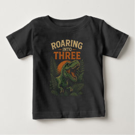 Camiseta De Bebé ROARING EN TRES - 3er regalo de cumpleaños