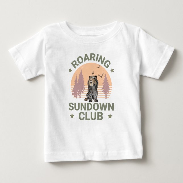 Camiseta De Bebé Roaring Sundown Club Sabertooth Tiger (Anverso)
