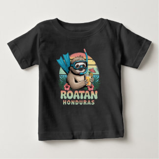 Camiseta De Bebé Roatan Honduras Sloth, Roatan Sloth, Roatan