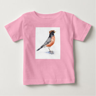 Camiseta De Bebé Robin Bird en Gorra