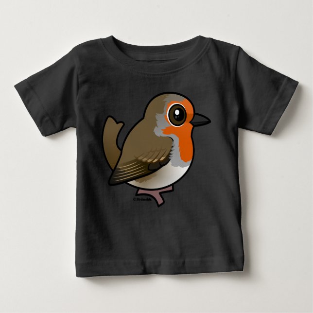 Camiseta De Bebé Robin europeo (Anverso)