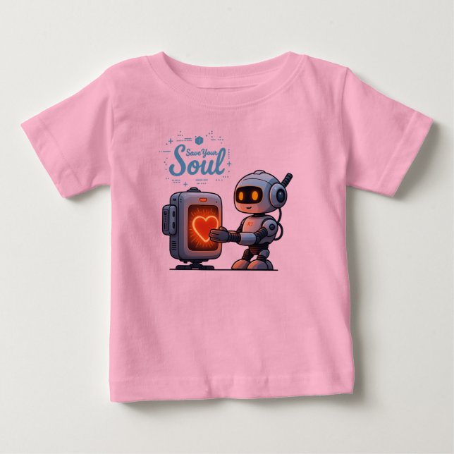 Camiseta De Bebé robot  (Anverso)