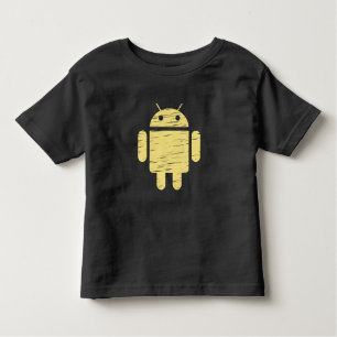 Camiseta De Bebé Robot amarillo lindo