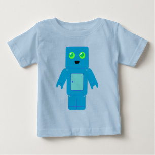 Camiseta De Bebé Robot azul