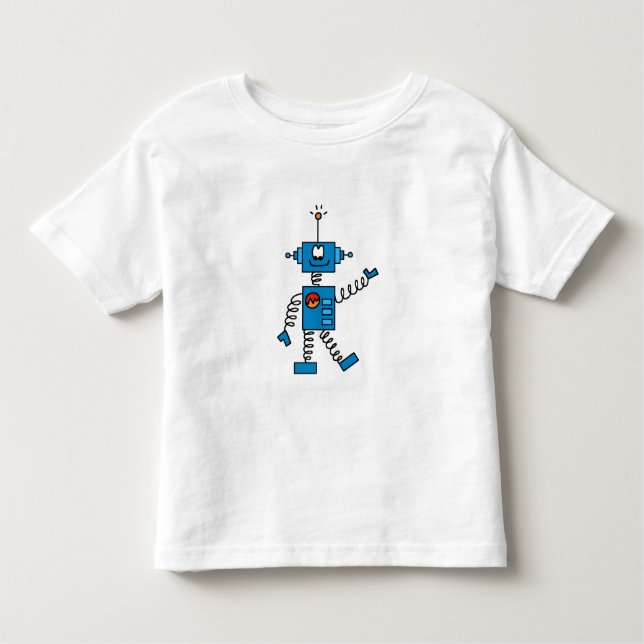 Camiseta De Bebé Robot azul (Anverso)
