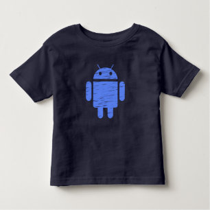 Camiseta De Bebé Robot azul lindo