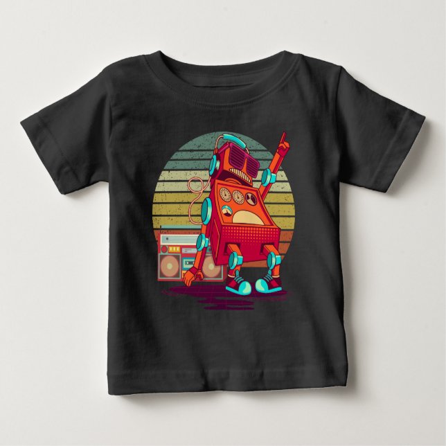 Camiseta De Bebé Robot bailarín (Anverso)