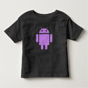 Camiseta De Bebé Robot Cute Purple