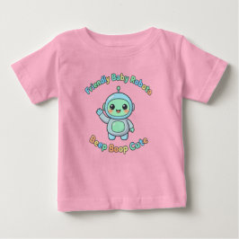 Camiseta De Bebé Robot de Algodón Divertido y Juguetón