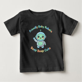 Camiseta De Bebé Robot de Confort de Algodón