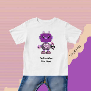 Camiseta De Bebé Robot de moda