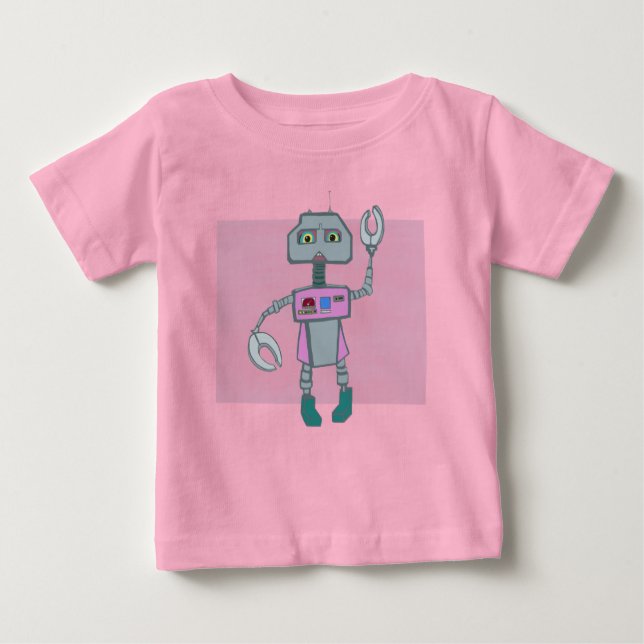 Camiseta De Bebé Robot (hembra) bebé (Anverso)