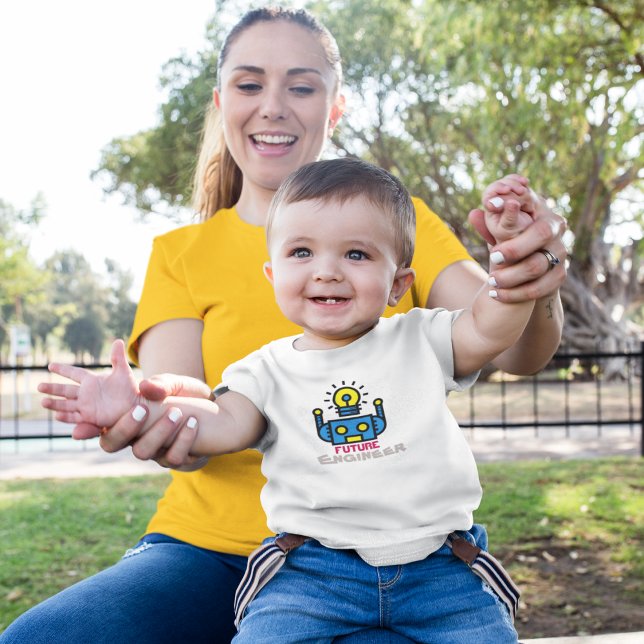 Camiseta De Bebé Robot Kids (baby future engineer newborn clothes summer outfits gifts.)