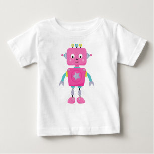 Camiseta De Bebé Robot lindo, robot gracioso, robot tonto, robot ro