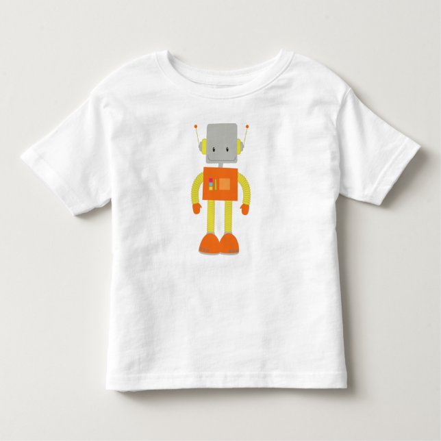 Camiseta De Bebé Robot lindo, robot gracioso, robot tonto, robótica (Anverso)