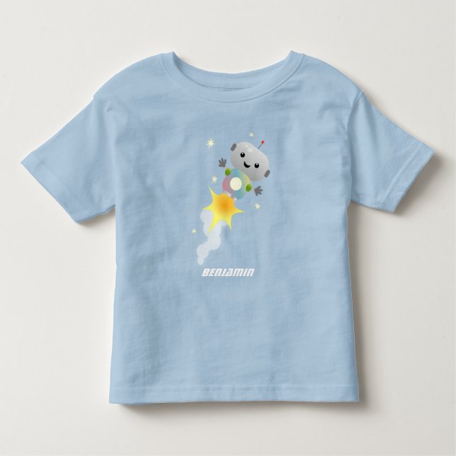Camiseta De Bebé Robot lindo volando en el ilustracion del personal (Anverso)