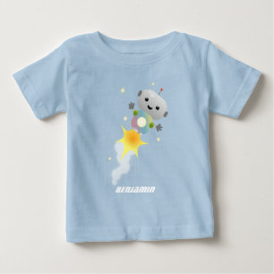 Camiseta De Bebé Robot lindo volando en el ilustracion del personal
