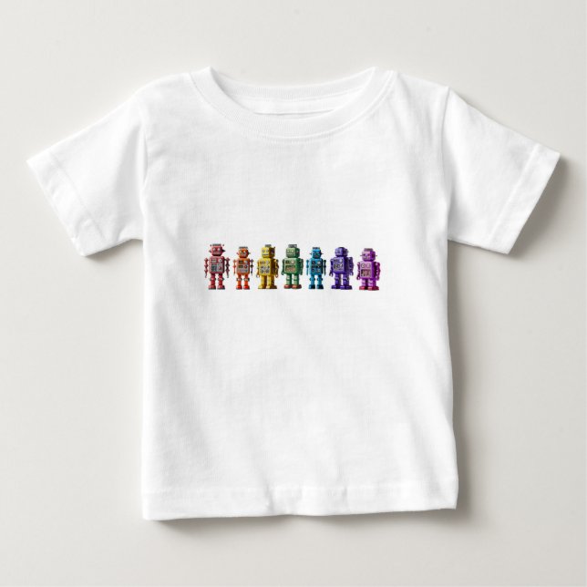 Camiseta De Bebé Robots arco iris (Anverso)
