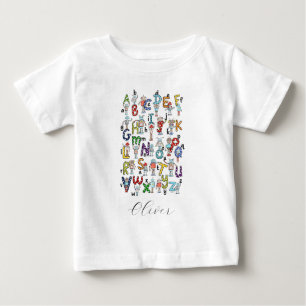 Camiseta De Bebé Robots del Alfabeto