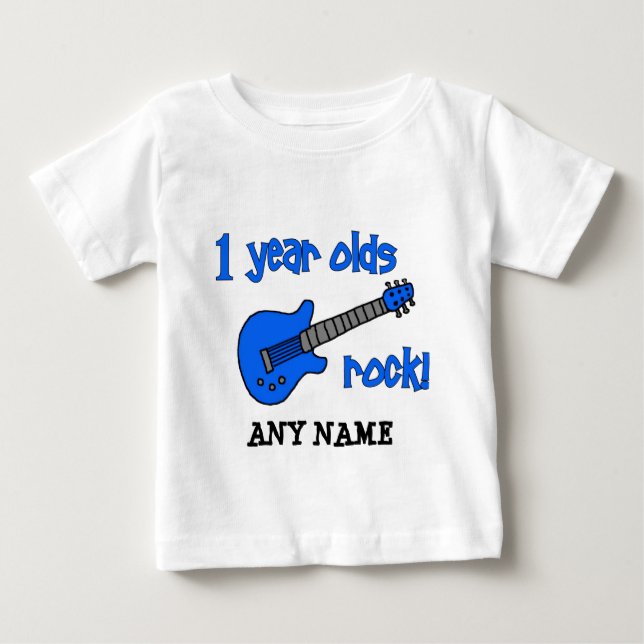 Camiseta De Bebé ¡roca de 1 año! El 1r cumpleaños del bebé (Anverso)
