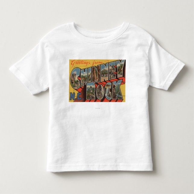 Camiseta De Bebé Roca de la chimenea, Carolina del Norte (Anverso)