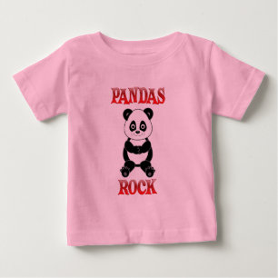 Camiseta De Bebé Roca de las pandas