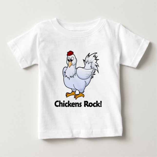 Camiseta De Bebé ¡Roca de los pollos! (Anverso)