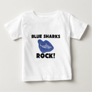 Camiseta De Bebé Roca de los tiburones azules