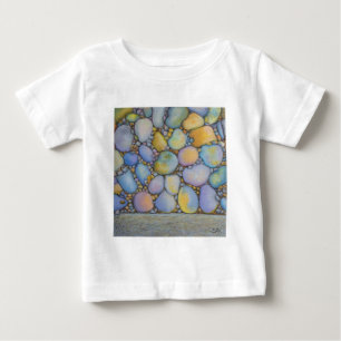 Camiseta De Bebé Roca del río Pastel de Petróleo y guijarros