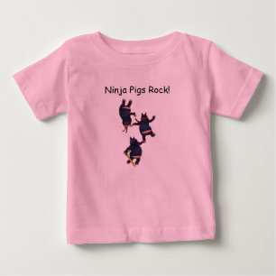 Camiseta De Bebé Roca Onesee de los cerdos de Wizard101 Ninja