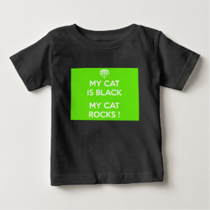 Camiseta De Bebé Rocas de gato negro