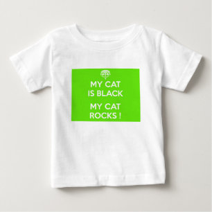 Camiseta De Bebé Rocas de gato negro