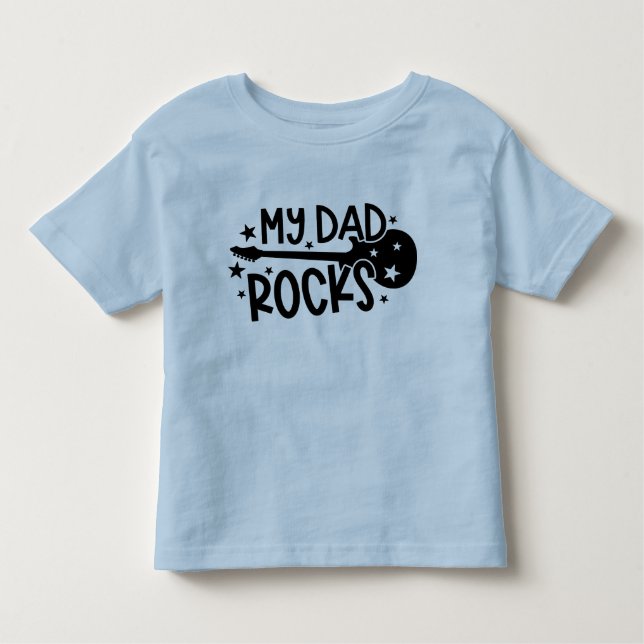 Camiseta De Bebé Rocas de mi papá (Anverso)