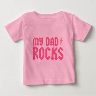 Camiseta De Bebé Rocas de mi papá