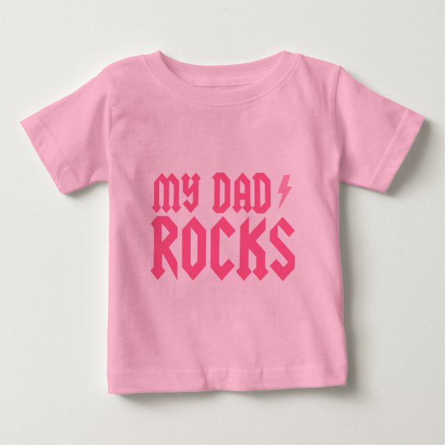 Camiseta De Bebé Rocas de mi papá (Anverso)