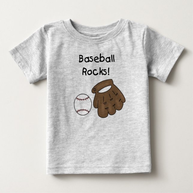 Camiseta De Bebé Rocas del béisbol (Anverso)