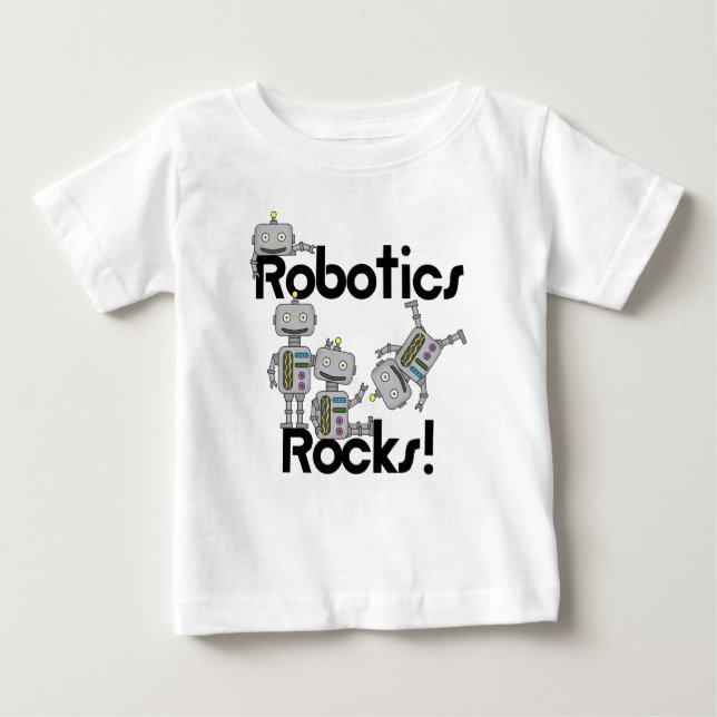 Camiseta De Bebé Rocas robóticas (Anverso)