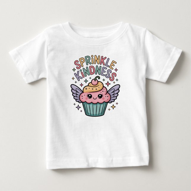 Camiseta De Bebé Rocía Amabilidad | Cupcake (Anverso)