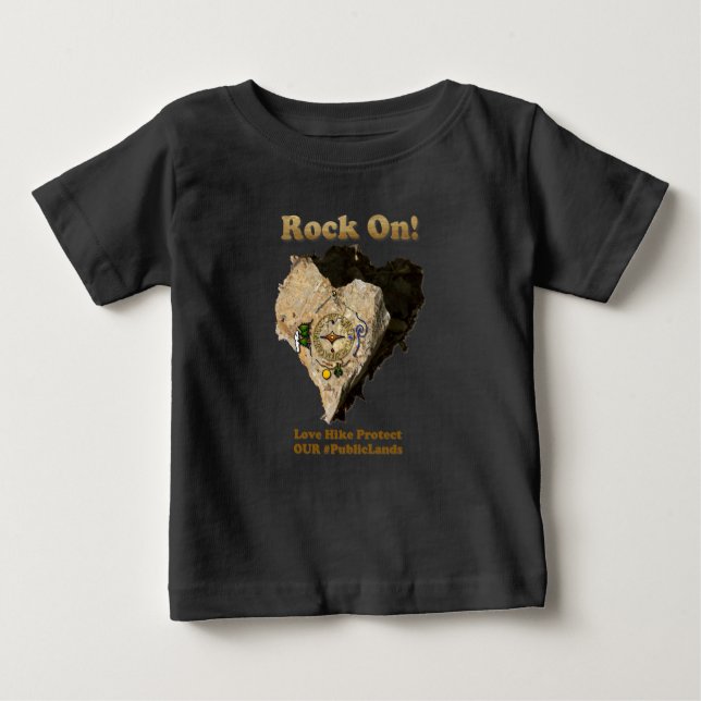Camiseta De Bebé ¡ROCK! Alza de amor Proteja nuestras tierras públi (Anverso)