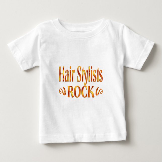 Camiseta De Bebé Rock Hair Stylistas (Anverso)