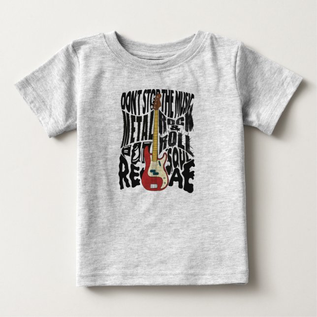 Camiseta De Bebé rock infantil (Anverso)