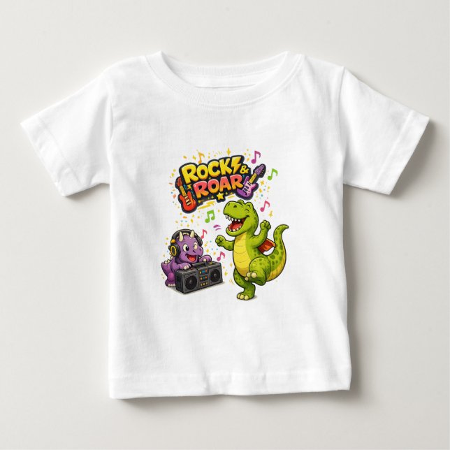 Camiseta De Bebé Rock & Roar (Anverso)