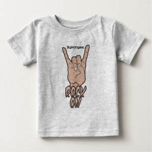 Camiseta De Bebé ROCK sobre la ropa personalizado