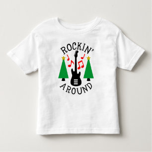 Camiseta De Bebé Rockin alrededor del árbol de Navidad