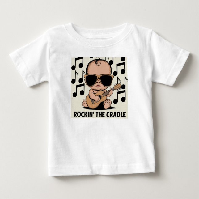 Camiseta De Bebé Rockin' the Cradly Baby Tshirt