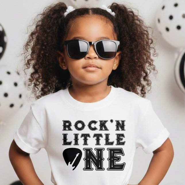Camiseta De Bebé Rock'n Little One Guitar Pick 1st Birthday Party (Rock'n Little One Guitar Pick 1st Birthday Party Baby T-Shirt
)