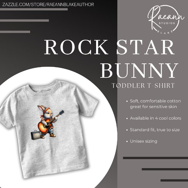 Camiseta De Bebé Rockstar Bunny Toddler T-Shirt (Subido por el creador)